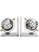 Könyvtámasz Globe nikkel bevonatú polírozott sárgarézből, 2 db-os készlet