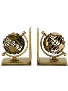 Könyvtámasz Globe antik sárgaréz kivitelben, 2 db-os szett