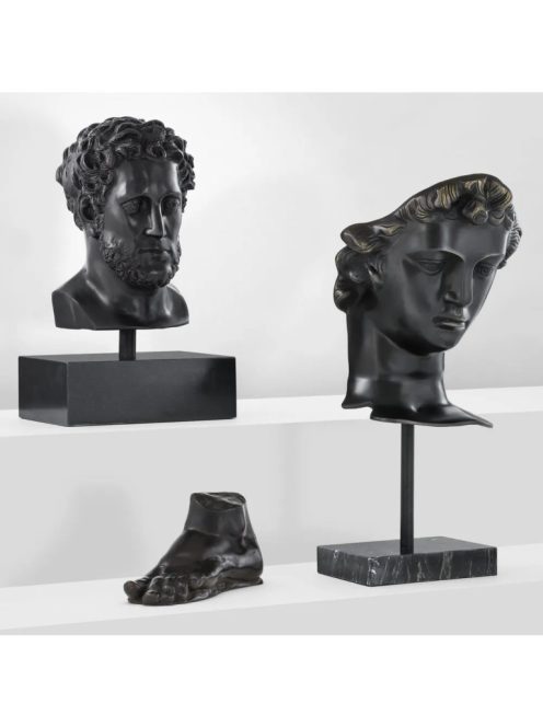 Head David bronz bevonatú márvány talp