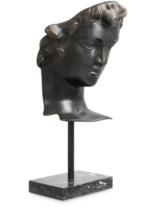 Head David bronz bevonatú márvány talp