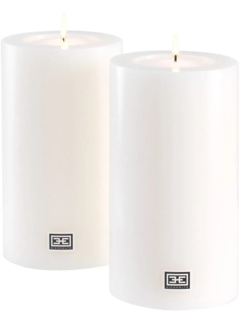Műgyertya ø 10 x M. 18 cm fehér, 2 db-os szett
