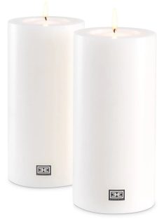 Műgyertya ø 10 x M. 21 cm fehér, 2 db-os szett
