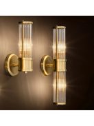Claridges fali lámpa, antik sárgaréz kivitelben