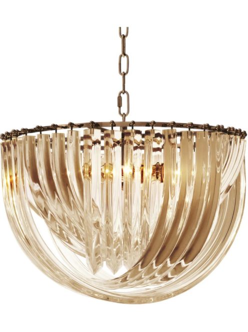Murano pezsgőszínű csillár ø 50 x M. 33 cm
