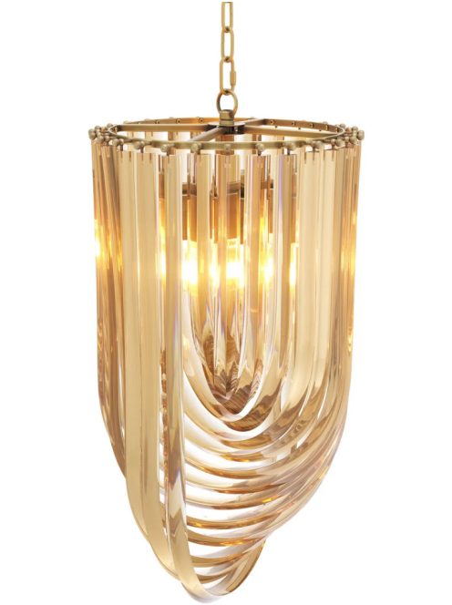 Murano pezsgőszínű csillár ø 35 x M 65 cm