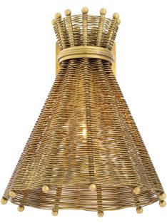 Fali lámpa Kon Tiki vintage sárgaréz kivitelben