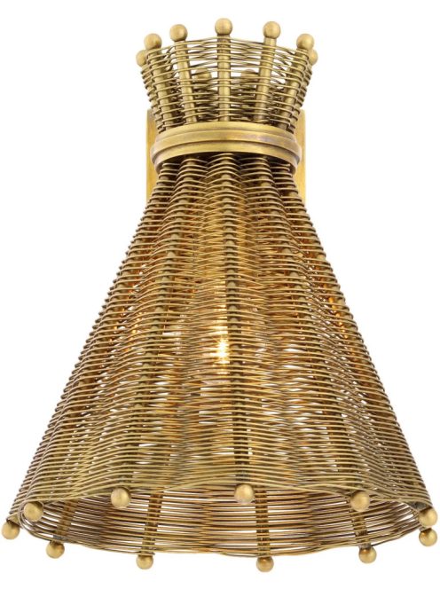 Fali lámpa Kon Tiki vintage sárgaréz kivitelben