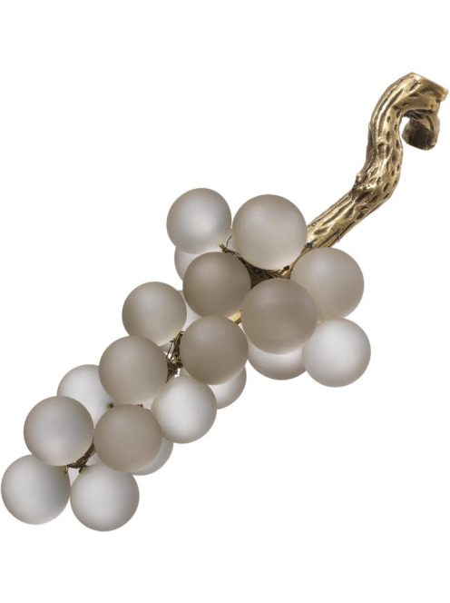 Object French Grapes fehér vintage sárgaréz kivitelben
