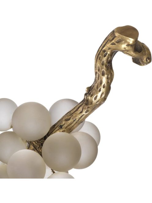 Object French Grapes fehér vintage sárgaréz kivitelben