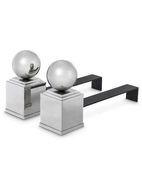 Andiron Viviers nikkel bevonatú 2 darabos készlet