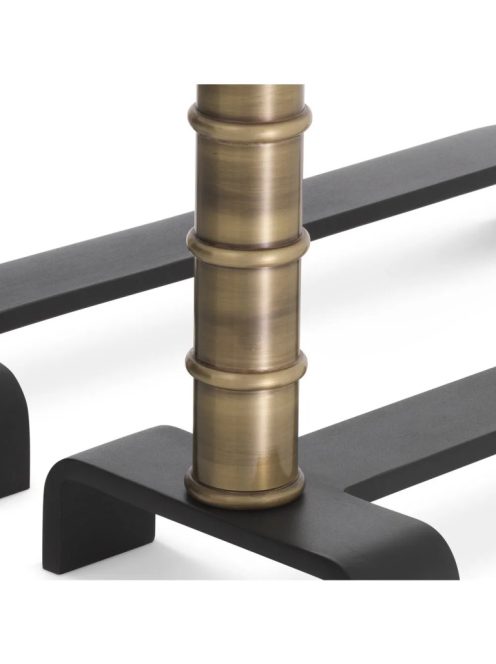 Andiron Vauxbons vintage sárgaréz bevonatú 2 darabos készlet