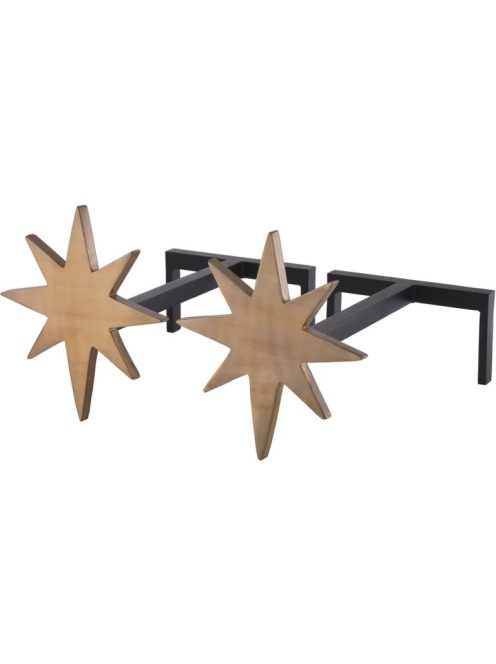 Andiron Star 2 darabos szett vintage sárgaréz kivitelben