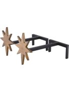 Andiron Star 2 darabos szett vintage sárgaréz kivitelben