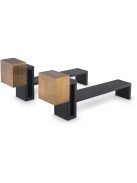 Andiron Chitry vintage sárgaréz bevonatú 2 darabos szett