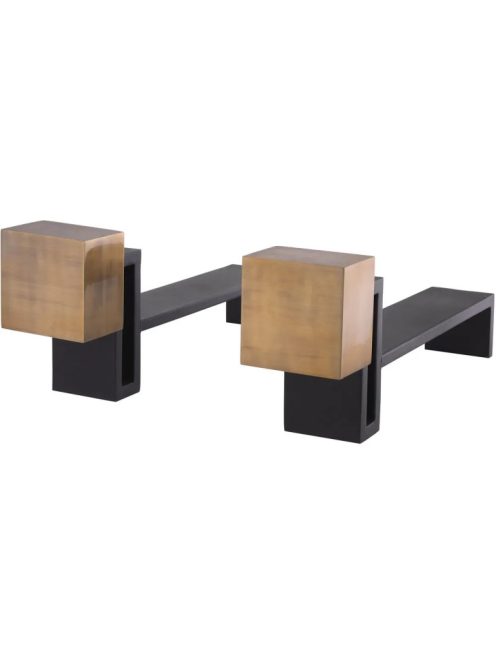 Andiron Chitry vintage sárgaréz bevonatú 2 darabos szett