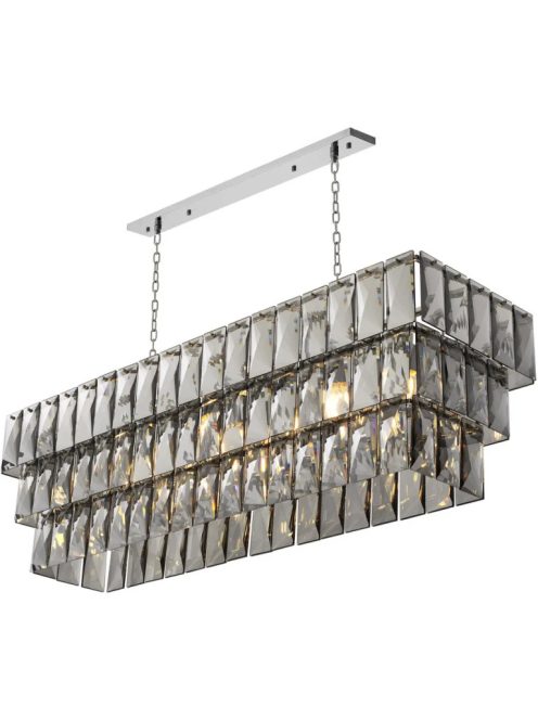 Amazone téglalap alakú csillár füstkristály üveggel