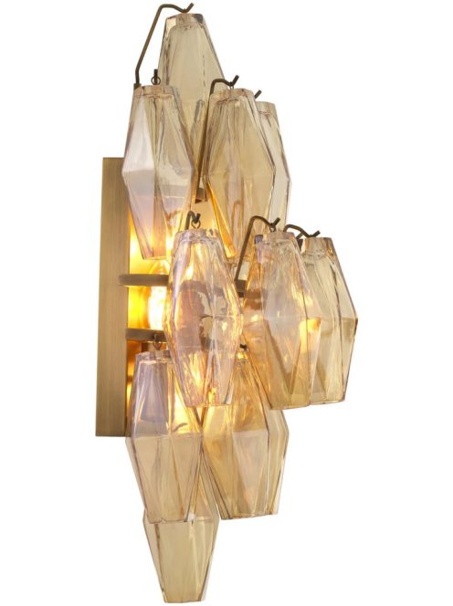 Benini fali lámpa antik sárgaréz kivitelben