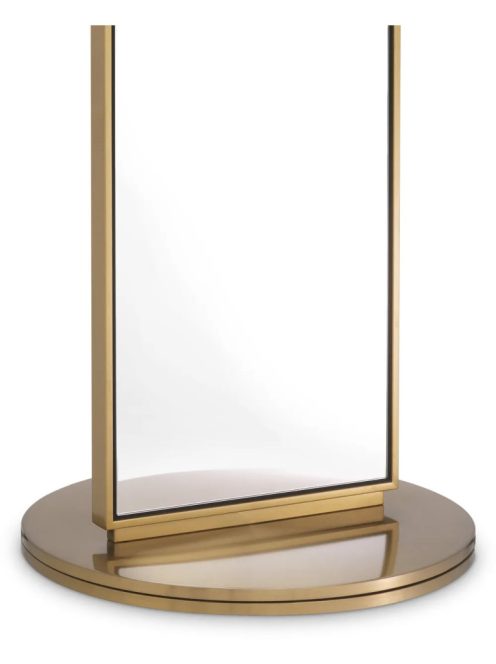 Novo állótükör, szálcsiszolt sárgaréz kivitelben