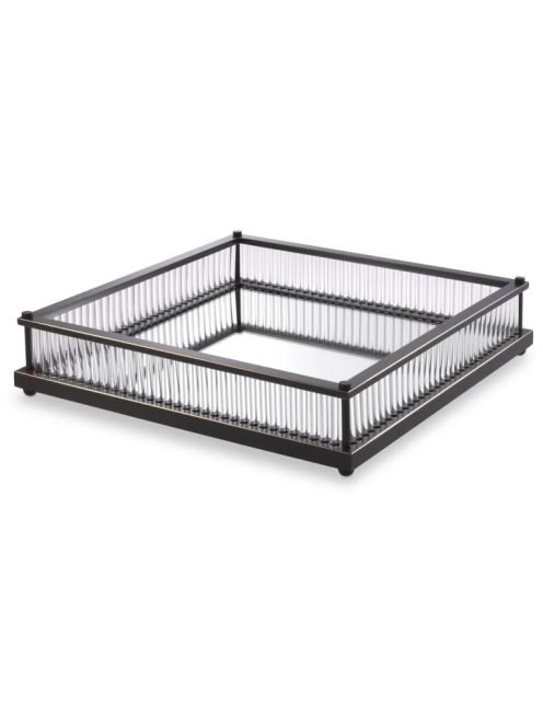 Tray Cora négyzet alakú bronz kiemelő felülettel