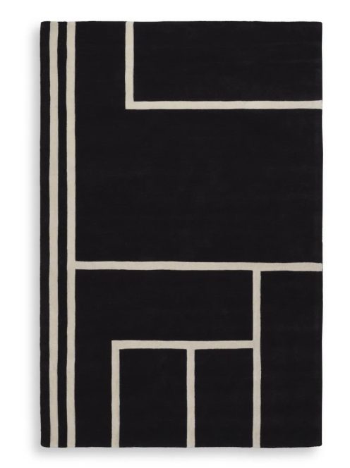 Omar szőnyeg fekete törtfehér 300 x 400 cm
