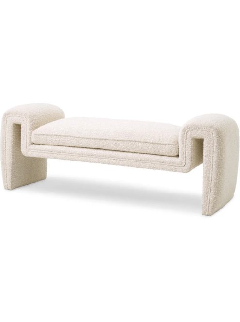 Bench Tondo S krémszínű bouclé pad