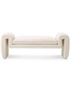 Bench Tondo S krémszínű bouclé pad