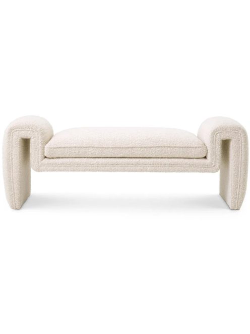 Bench Tondo S krémszínű bouclé pad