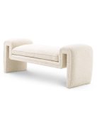 Bench Tondo S krémszínű bouclé pad