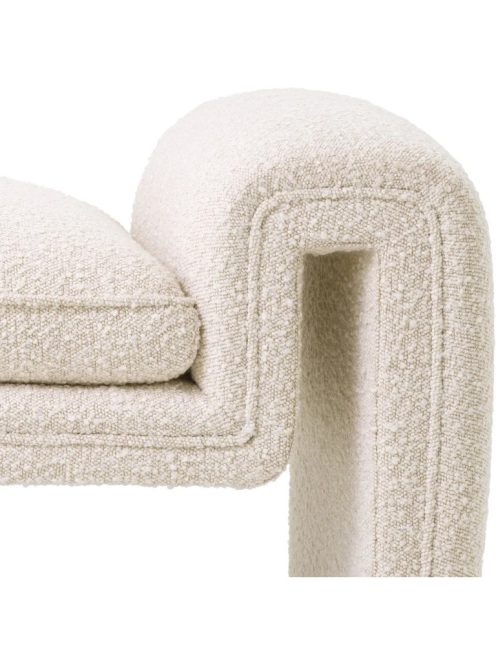 Bench Tondo S krémszínű bouclé pad
