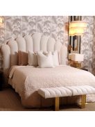 Headboard Trapezium bouclé krém