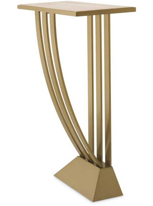 Konzolasztal Beau Deco szálcsiszolt sárgaréz kivitelben
