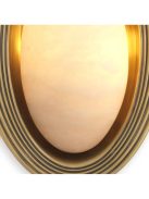 Savono fali lámpa, vintage sárgaréz bevonattal, alabástrom