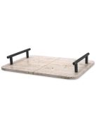 Tray Ugo travertin bronz kiemelésű felület