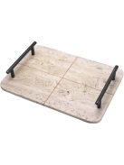 Tray Ugo travertin bronz kiemelésű felület