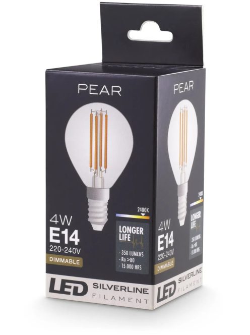 LED izzó Körte P45 4W E14 4 db-os szett