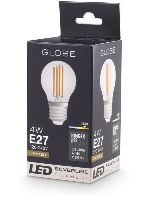LED izzó gömb alakú G45 4W E27 4 db-os készlet