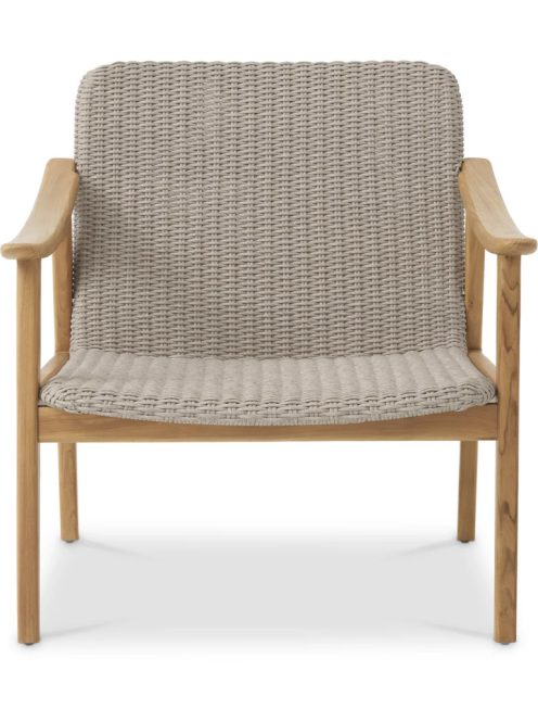 Honolulu kültéri szék, természetes teakfa, műrattan