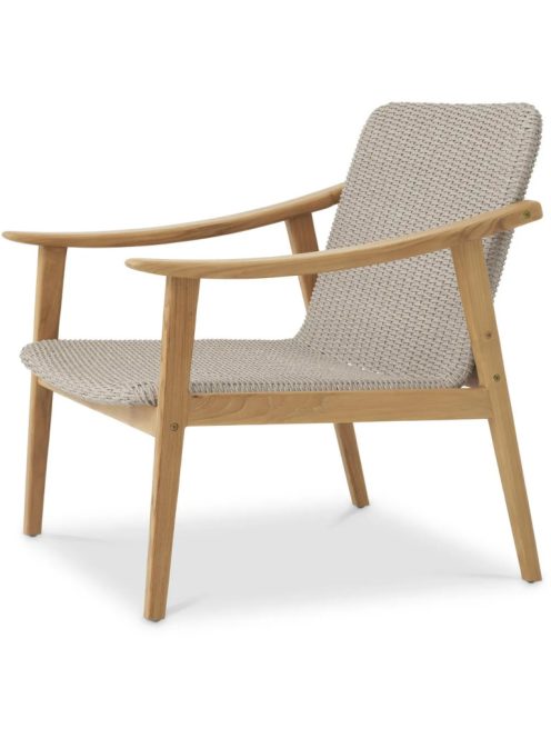 Honolulu kültéri szék, természetes teakfa, műrattan