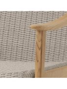 Honolulu kültéri szék, természetes teakfa, műrattan