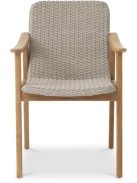 Honolulu kültéri étkezőszék, natúr teakfa, műrattan