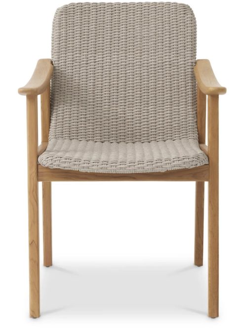 Honolulu kültéri étkezőszék, natúr teakfa, műrattan