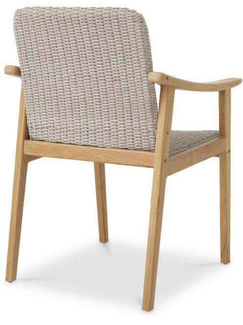 Honolulu kültéri étkezőszék, natúr teakfa, műrattan