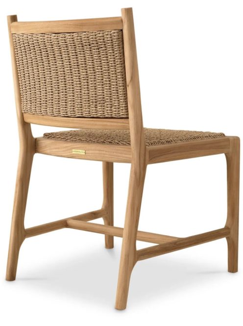 Pivetti kültéri étkezőszék, natúr teakfa, műrattan