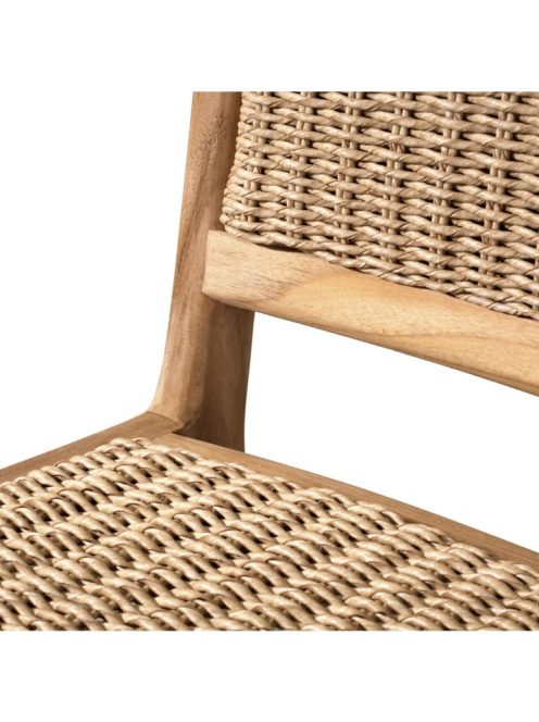 Pivetti kültéri étkezőszék, natúr teakfa, műrattan