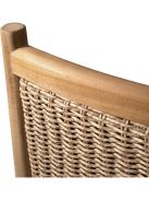 Pivetti kültéri étkezőszék, natúr teakfa, műrattan