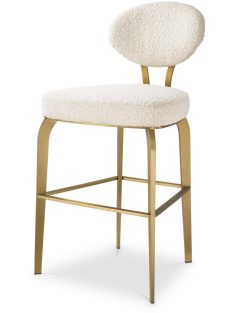 Counter Stool Dorrego bouclé krém