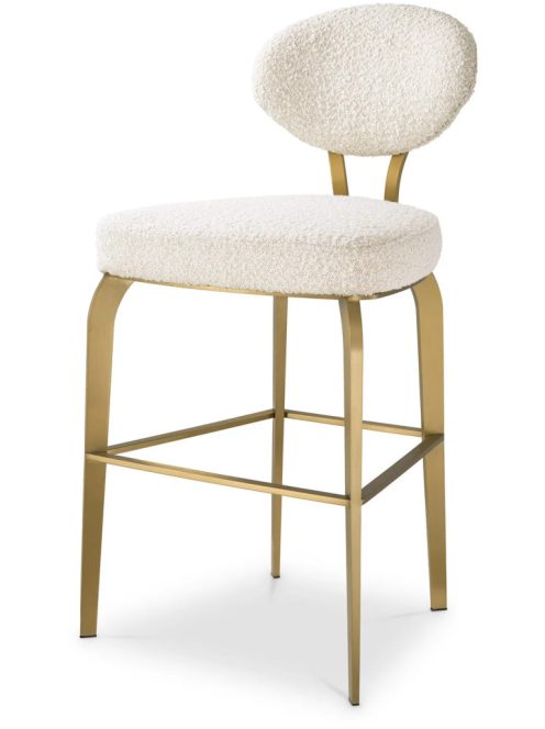Counter Stool Dorrego bouclé krém