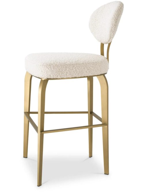 Counter Stool Dorrego bouclé krém