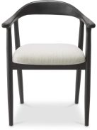 Étkezőszék Beale klasszikus fekete felülettel, krémszínű sentier