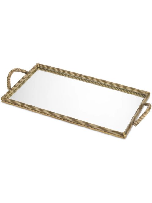 Tálca Salvi Rectanguar L vintage sárgaréz kivitelben